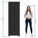 Ver mais imagens de Armário Multiuso Notável Nt4020 2 Portas com Chave Preto Tx Fosco