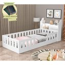 Ver imagem 2 de Cama Infantil Helo Solteiro com Nicho, LED e Lousa Mágica - Branca