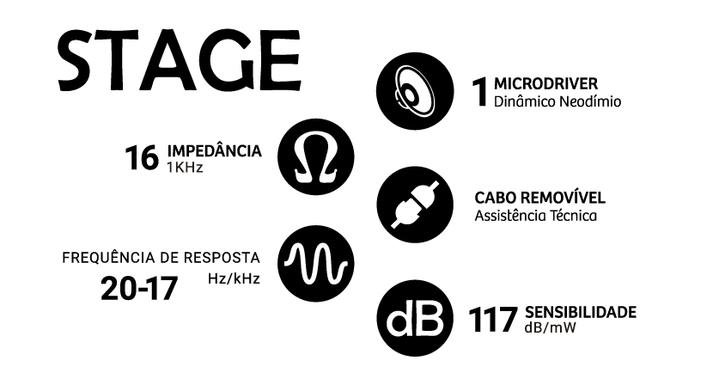 Fone de Ouvido In Ear xtreme Stage Profissional Preto com Microfone - 4