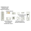 Ver imagem 5 de Armário de Cozinha Completa de Canto 546cm Branco/Branco Veludo Lux Madesa 01