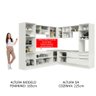 Armário de Cozinha Completa de Canto 546cm Branco/Branco Veludo Lux Madesa 01 - 6