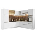 Ver imagem 3 de Armário de Cozinha Completa de Canto 546cm Branco/Branco Veludo Lux Madesa 01