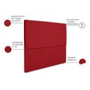 Ver imagem 3 de Cabeceira Cama Box Orgânica Queen 160cm Luna Suede C/frame Vermelho