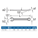 Ver imagem 5 de Chave Combinada Plana Extralonga 7mm Gedore 002800 002800
