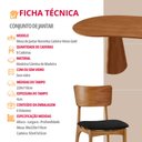 Ver imagem 6 de Sala de Jantar Mesa Noronha 220cm Tampo Laminado Barril e 8 Cadeiras Viena Gold