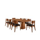 Ver imagem 2 de Sala de Jantar Mesa Noronha 220cm Tampo Laminado Barril e 8 Cadeiras Viena Gold