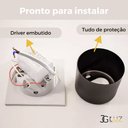 Ver imagem 3 de Kit 10 Balizador Led Escada Parede Externo 2w Quente - Preto