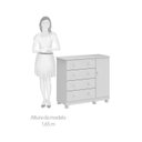 Ver mais imagens de Quarto de Bebê com Cômoda 1 Porta e Berço Mini Cama 100% MDF Ciranda