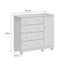 Ver imagem 3 de Quarto de Bebê com Cômoda 1 Porta e Berço Mini Cama 100% MDF Ciranda