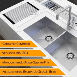 Torneira Inox Cozinha Bica Móvel Alta Misturador Monocomando - 9