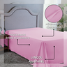 Lençol 400 Fios King sem Elástico Virol Hotel Pousada Tecido Acetinado:rosa - 3