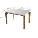 Ver imagem 3 de Mesa de Jantar Retangular 4 Lugares em MDF Off White/Imbuia Dublin Marrom