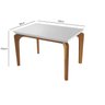 Mesa 120cm Tampo MDF Canto Reto Dublin  - 2