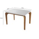 Ver imagem 3 de Mesa de Jantar Retangular 4 Lugares em MDF Off White/Imbuia Dublin Marrom