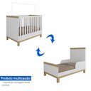 Ver imagem 3 de Quarto de Bebê Berço Mini Cama Americano Louis com Cômoda 1 Porta 4 Gavetas Móveis Peroba