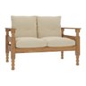 Namoradeira 2 Lugares Madeira Maciça Liz Multimóveis Cr7002.t62 Imbuia/bege - 2