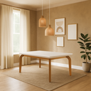 Ver imagem 1 de Mesa de Jantar 6 Lugares Tampo em MDF Dublin Marrom/Off White/Imbuia