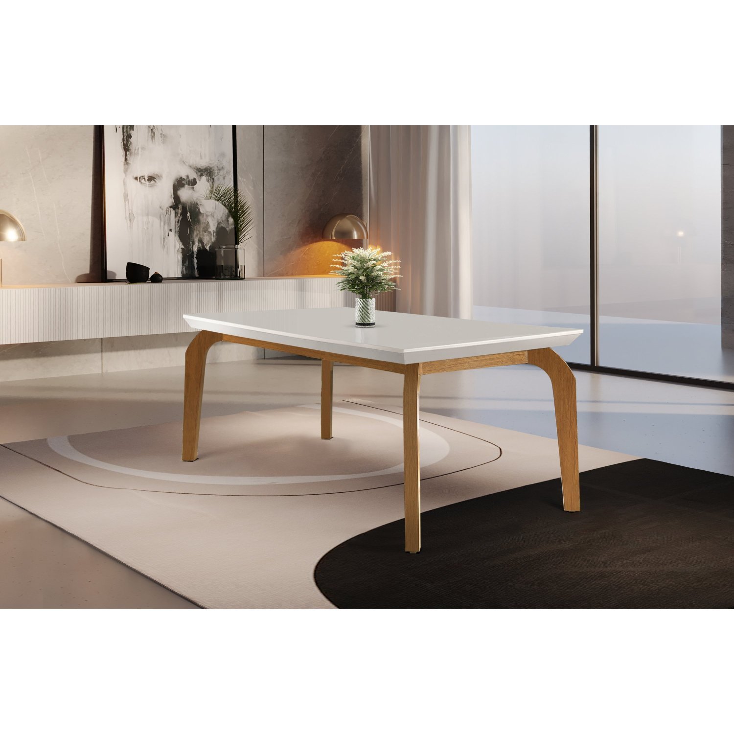 Mesa 180cm Tampo MDF Canto Reto Dublin  - 3