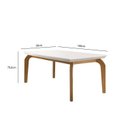 Ver imagem 3 de Mesa de Jantar 6 Lugares Tampo em MDF Dublin Marrom/Off White/Imbuia