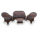 Ver imagem 1 de Conjunto de Sofás Fibra Sintética Tóquio - 1 Sofá 2L + 2 Poltronas + 1 Mesa Centro - Tecido Duna Pre