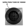Kit Ralo Linear Banheiro 5x80 + Ralo 10x10 Inox Oculto Cinza Box Lavabo Dentro e Fora - 5