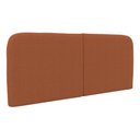 Ver imagem 2 de Cabeceira Painel Orgânico Cama Box King Size Aira 195cm Dobrável Bouclé Terracota - Desk Design