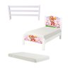 Cama para Criança Solteiro Completa com Proteção Lateral - Branco Sky - 2