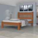 Ver imagem 2 de Cama de Casal Luxo de Madeira Maciça Cedro Tauari Castanho