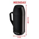 Ver imagem 3 de Garrafa Térmica de Mesa Roma 500ml Preta Café Chá Chimarrão