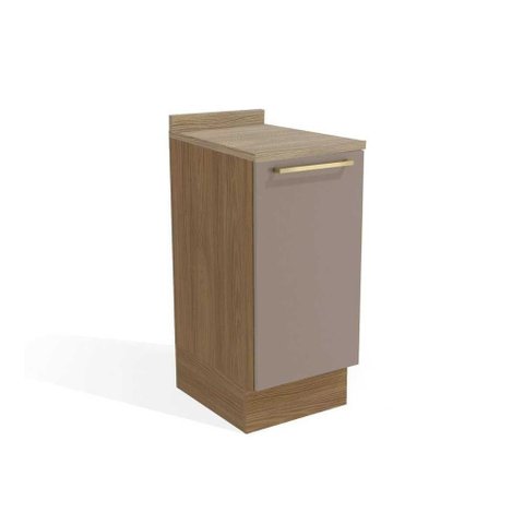 Gabinete de Cozinha Modulado Balcão Botanic M621 1 Porta C-tampo 40cm Nogueira-fendi-nogueira -