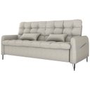 Ver imagem 1 de Sofa Cama 2 Lugares 200cm Pillar Linho Plano Milenum Palha Milani Store