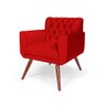Poltrona Estofada Raquel Cia do Estofado - Vermelho - 2
