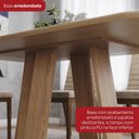 Ver imagem 5 de Mesa Lins 120cm Canto Arredondado com Vidro Marrom/Nature