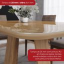 Ver imagem 4 de Mesa Lins 120cm Canto Arredondado com Vidro Marrom/Nature