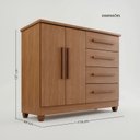 Ver imagem 3 de Cômoda 2 Portas 4 Gavetas com Sapateira Titan
