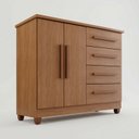 Ver imagem 2 de Cômoda 2 Portas 4 Gavetas com Sapateira Titan