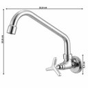 Ver imagem 4 de Torneira Cozinha Parede Tríade 1/4 de Volta 27398 Meber - Cromado