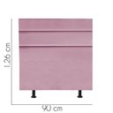 Ver imagem 2 de Cabeceira Estofada Argentina 90cm Solteiro para Cama Colchão Box Quarto Suede Rosa Bebê - Aurora