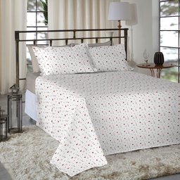 Jogo de Cama Queen Size 300 Fios Nova América - Milena (7853) - 2