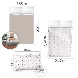 Jogo de Cama Queen Size 300 Fios Nova América - Milena (7853) - 4