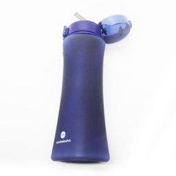 Garrafa Squeeze 600Ml Trava Azul Alça Bebida Bico Silicone - 5