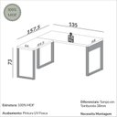 Ver imagem 4 de Escrivaninha para Escritório com Gaveteiro 135cm Off White E Freijó