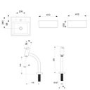 Ver imagem 3 de Kit Cuba para Banheiro com Torneira Bica Baixa Loft Q1 New Incepa