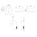 Ver imagem 5 de Kit Cuba para Banheiro Basic Q1 com Torneira Bica Baixa Basic Celite