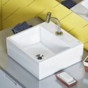 Ver imagem 2 de Kit Cuba para Banheiro Basic Q1 com Torneira Bica Baixa Basic Celite