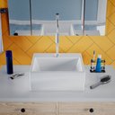 Ver imagem 5 de Kit Cuba para Banheiro Basic Q6 com Torneira Bica Baixa Basic Celite