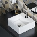 Ver imagem 2 de Kit Cuba para Banheiro Basic Q6 com Torneira Bica Baixa Basic Celite