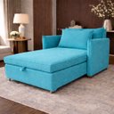 Ver imagem 2 de Poltrona Cama Mônica Suede Decorativa Confortável Moderna Sala Quarto Recepção
