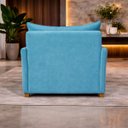 Ver imagem 4 de Poltrona Cama Mônica Suede Decorativa Confortável Moderna Sala Quarto Recepção