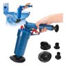 Desentupidor Alta Pressão, Pistola Desentupidora, Bomba Manual, Sucção, Vaso Sanitário, Privada, Can - 1